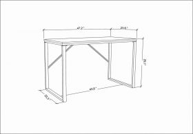 Birou, Retricy, Layton, 120x60x74 cm, PAL, Auriu / Gri închis