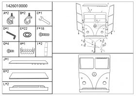 Bar Desk Van, Mauro Ferretti, 138x40x174 cm, fier/lemn