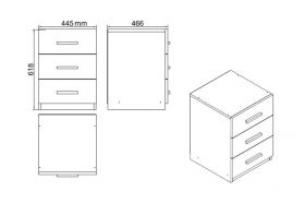 Set mobilier pentru camera de studiu, 4 piese, Locelso, VO11 - BA, pal melaminat, maro/antracit