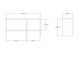 Comoda TV, Asse Home, Notre, 150x45x40 cm, Nuc / Stejar