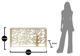 Consola Albero, Mauro Ferretti, 141.5x40.5x81.5 cm, fier, auriu