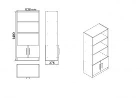 Set mobilier de birou, Locelso, VO11, Alb