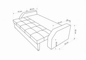 Canapea extensibila Marbella 230x93x77 cm, cu lada de depozitare, albastru turcoaz