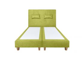 Pat matrimonial, Stockholm, Classic E, 140x200 cm, saltea tip Pocket, topper memory, Verde