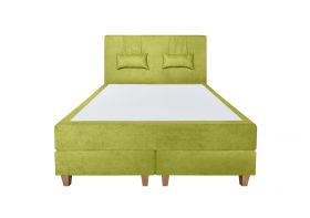 Pat matrimonial, Stockholm, Classic E, 140x200 cm, saltea tip Pocket, topper memory, Verde