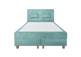 Pat matrimonial, Stockholm, Classic E, 160x200 cm, saltea tip Pocket, topper memory, Mint