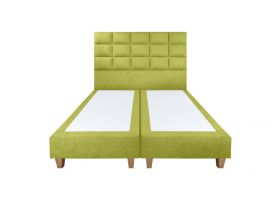 Pat matrimonial, Stockholm, Cubic E, 160x200 cm, saltea tip Pocket, topper memory, Verde