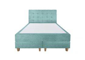 Pat matrimonial, Stockholm, Dots E, 180x200 cm, saltea tip Pocket, topper memory, Mint