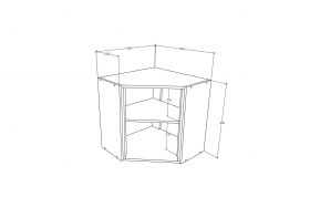 Corp Superior Colt Karo, Stejar Somona Inchis/Alb, 60 x 60 x 60 cm