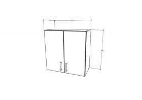 Corp Superior Karo, 2 Usi, Antracit/Alb, 60 x 30 x 60 cm