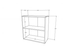 Corp Superior Karo, 2 Usi, Antracit/Alb, 60 x 30 x 60 cm