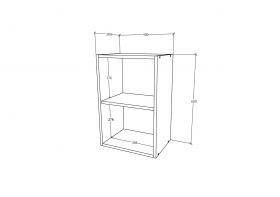 Corp Superior Karo, 1 Usa, Alb, 40 x 30 x 60 cm