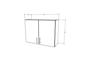 Corp Superior Karo, 2 Usi, Lemn Natural/Alb, 80 x 30 x 60 cm