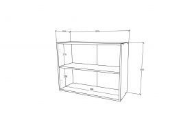 Corp Superior Karo, 2 Usi, Lemn Natural/Alb, 80 x 30 x 60 cm