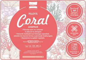 Pilota microfibra SomnART Coral Rosie, Fill 300 g/mp, 150x200 cm
