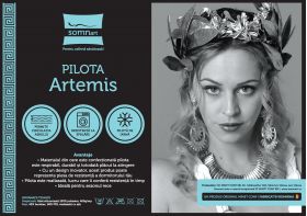 Pilota de iarna matlasata Artemis Somnart, 180x200 cm, policotton imprimat, sezon rece, 400 g/mp