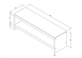 Comoda TV Neostill TV300, 140 x 40 x 45 cm, walnut