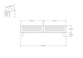 Comoda TV Hill, Puqa Design, 160x25x40 cm, maro/alb