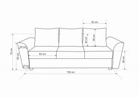 Canapea extensibila Ferrara, 232x97x75 cm, cu lada de depozitare, Mustard