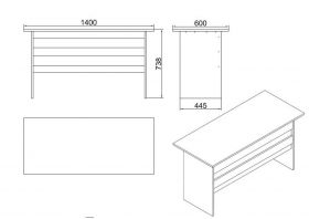 Birou, Locelso, Vario A, 140x73.8x60 cm, Alb