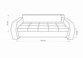 Canapea extensibila Marbella 230x93x77 cm, cu lada de depozitare, graphite