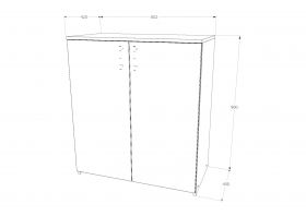 Comoda Creta, 2 Usi, Stejar Sonoma, 80 x 42 x 90 cm