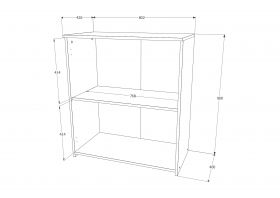 Comoda Creta, 2 Usi, Wenge, 80 x 42 x 90 cm