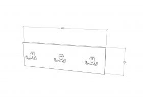 Set 3 Cuierase Drepte Jinx, Stejar Sonoma, 50 x 15 cm