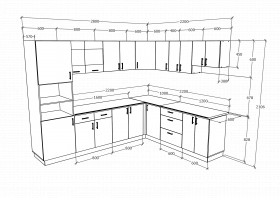 Set Bucatarie Colt Karo V36, Alb, Blat Thermo 28 mm, L 320 x 160 cm