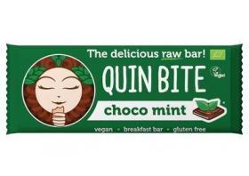 Baton cu ciocolata si menta raw eco-bio 30g - Quin Bite