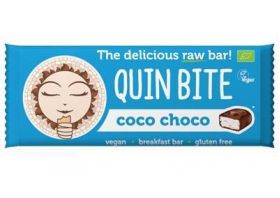 Baton cu cocos si ciocolata raw eco-bio 30g - Quin Bite