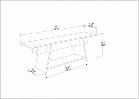 Comoda TV, Retricy, Lanca 150, 150x35x50 cm, PAL, Alb