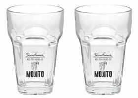 Set 2 pahare pentru mojito, Tognana, Let's party, 400 ml, sticla, transparent