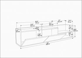 Comoda TV, Retricy, Krog, 160x35x36.8 cm, PAL, Alb / Antracit