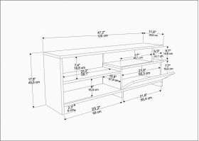 Comoda TV, Retricy, Pulaski, 120x29.9x45.6 cm, PAL, Alb