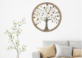 Decoratiune de perete 3D Tree of Life, Mauro Ferretti, Ø 61 cm, fier/MDF