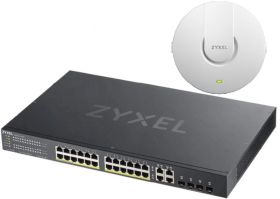 Switch ZyXEL Gigabit GS1920-24HPv2 + AP NWA1123AC V2