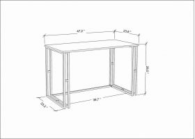 Birou, Retricy, Kane, 120x60x74.8 cm, PAL, Aur/Antracit