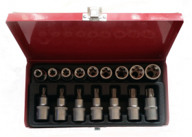 Trusa 16 piese chei tubulare torx si capete biti torx