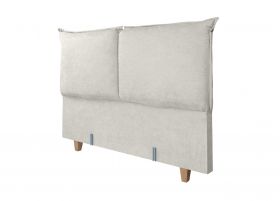 Pat matrimonial, Stockholm, Pillows E, 180x200 cm, saltea tip Pocket, topper memory, Bej