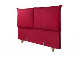 Pat matrimonial, Stockholm, Pillows E, 180x200 cm, saltea tip Pocket, topper memory, Rosu