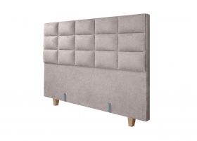 Pat matrimonial, Stockholm, Cubic E, 180x200 cm, saltea tip Pocket, topper memory, Taupe