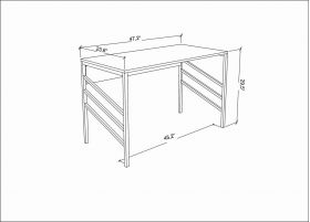 Birou, Retricy, Josephine, 120x60x74.8 cm, PAL, Alb