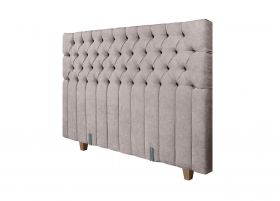 Pat matrimonial, Stockholm, Chester E, 140x200 cm, saltea tip Pocket, topper memory, Taupe