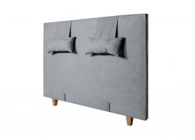 Pat matrimonial, Stockholm, Classic E, 140x200 cm, saltea tip Pocket, topper memory, Gri