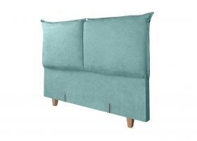 Pat matrimonial, Stockholm, Pillows E, 140x200 cm, saltea tip Pocket, topper memory, Mint