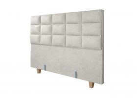 Pat matrimonial, Stockholm, Cubic E, 160x200 cm, saltea tip Pocket, topper memory, Bej