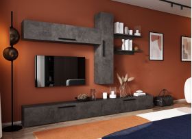 Living Pati 133 - Mobila Sufragerie Gri Beton