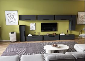 Living Pati 138 - Mobila Sufragerie Gri Antracit