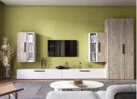Living Pati 089 - Mobila Sufragerie Stejar + Alb